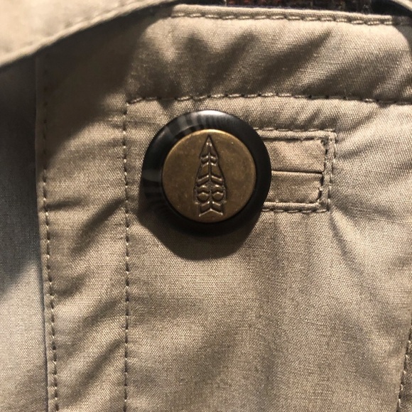 London Fog Mens XL Reg Olive Green Zip Up Bomber jacket zip in wool liner - Picture 3 of 11